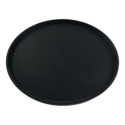 Beaumont Non-Slip Round Tray Black 406mm cz496