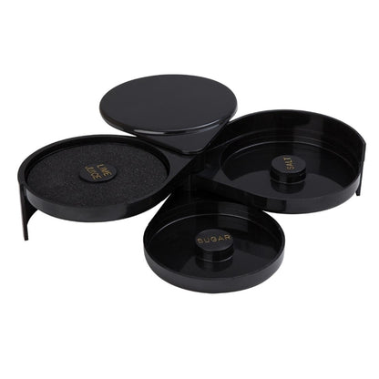 Beaumont Glass Rimmer 3 Tier Black cz499