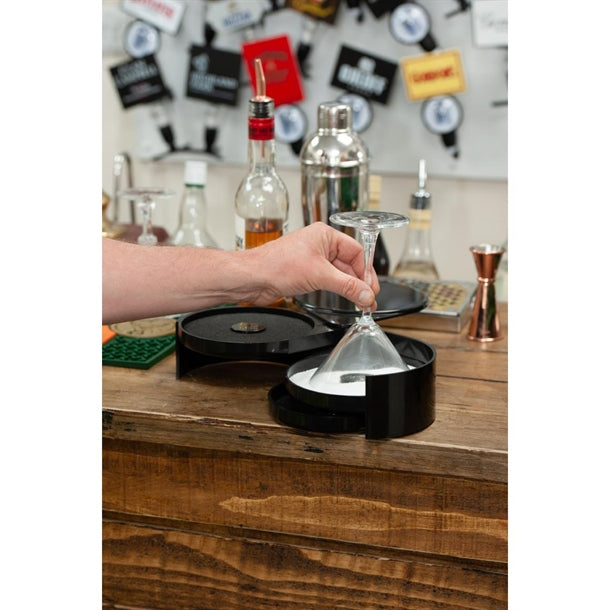 Beaumont Glass Rimmer 3 Tier Black cz499