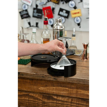 Beaumont Glass Rimmer 3 Tier Black cz499