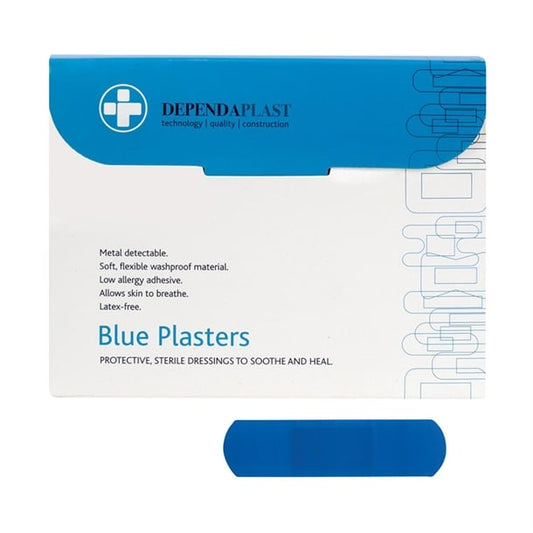 Beaumont Dependaplast Blue Plasters 75x 25mm (100 Pack) cz569