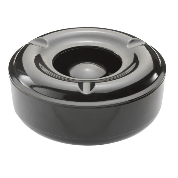Beaumont Windproof Melamine Ashtray Black146mm cz572