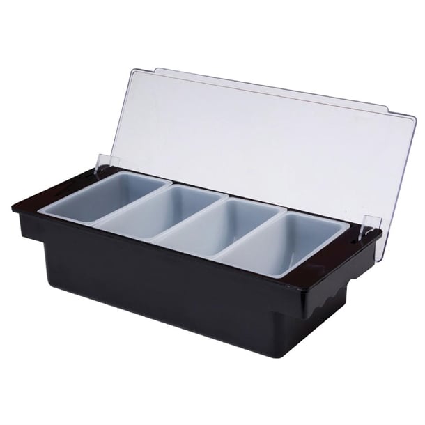 Beaumont 4 Compartment Condiment Holder Black cz603