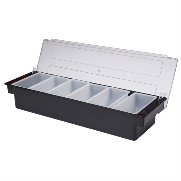 Beaumont 6 Compartment Condiment Holder Black cz604