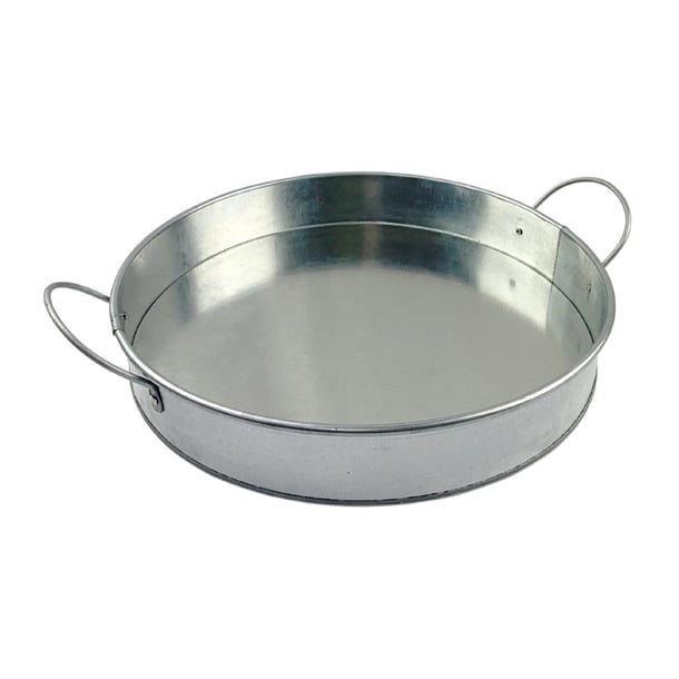 Beaumont Round Galvanised Tin Serving Platter 304mm cz640