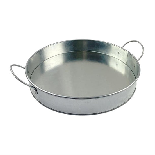 Beaumont Round Galvanised Tin Serving Platter 304mm cz640
