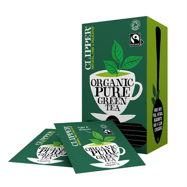 Clipper Fairtrade Organic Green Tea Bag Envelopes (6 x 25 Pack) cz730