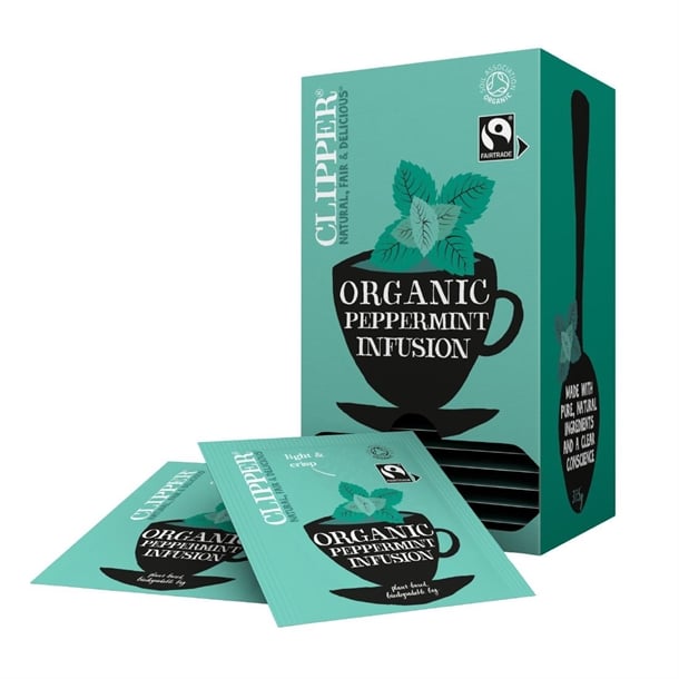 Clipper Fairtrade Organic Infusion Peppermint Tea Bag Envelopes (6 x 25 Pack) cz732