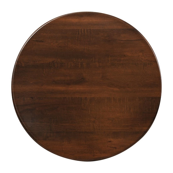 Round Laminate Table Top Walnut 600mm cz845