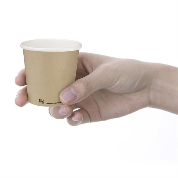 Fiesta Compostable Espresso Cups Single Wall 114ml (50 Pack) cz876