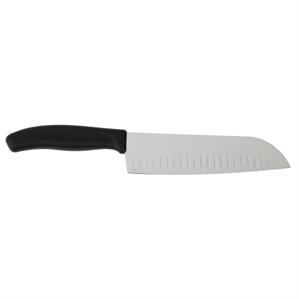 Victorinox Fluted Santoku Knife Black 17.1cm d828