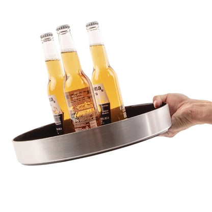 Beaumont Aluminium Round Non-Slip Drinks Tray 330mm d857