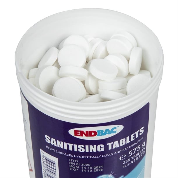 Endbac Sanitising Tablets (230 Pack) cx847