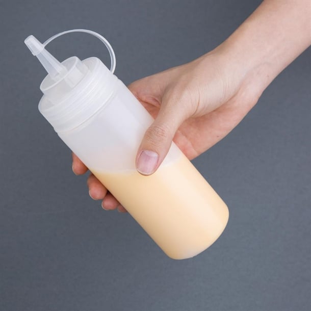 Nisbets Essentials Squeeze Sauce Bottles 12oz (6 Pack) da113