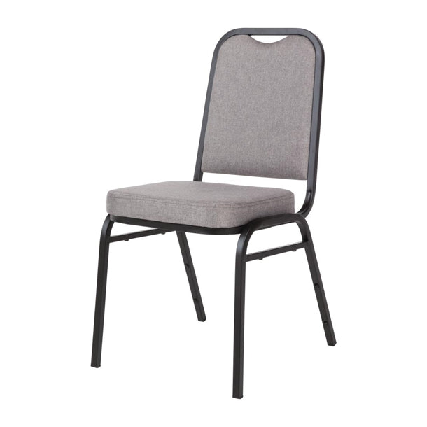 Bolero Square Back Banquet Chairs Black & Grey (4 Pack) da602