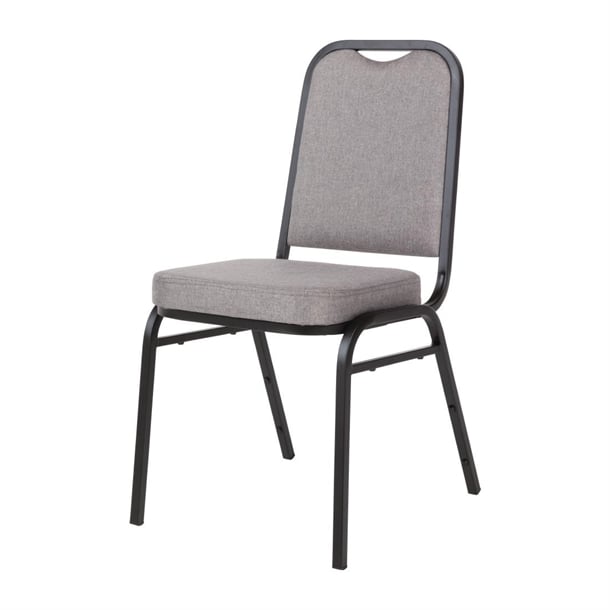 Bolero Square Back Banquet Chairs Black & Grey (4 Pack) da602