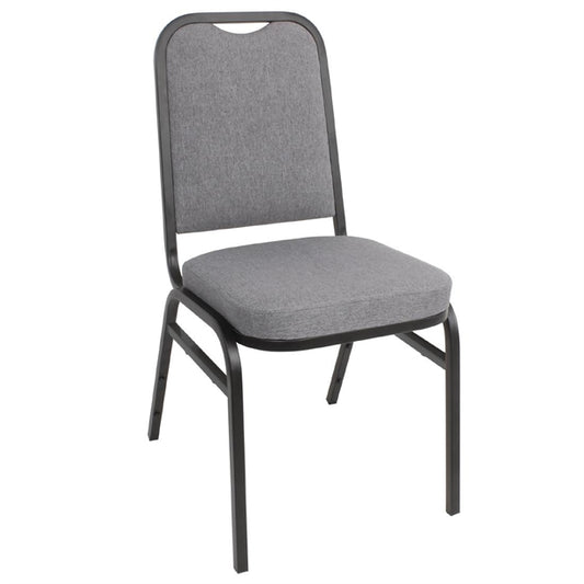 Bolero Square Back Banquet Chairs Black & Grey (4 Pack) da602