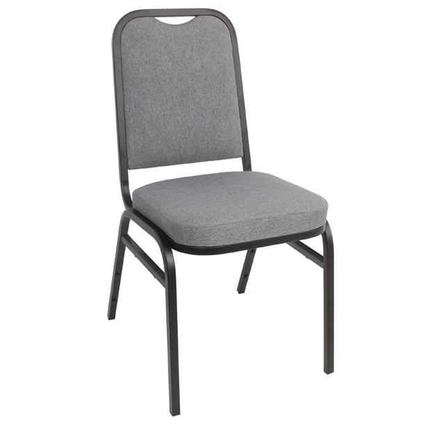 Bolero Square Back Banquet Chairs Black & Grey (4 Pack) da602