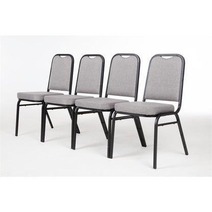 Bolero Square Back Banquet Chairs Black & Grey (4 Pack) da602