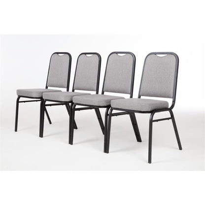 Bolero Square Back Banquet Chairs Black & Grey (4 Pack) da602