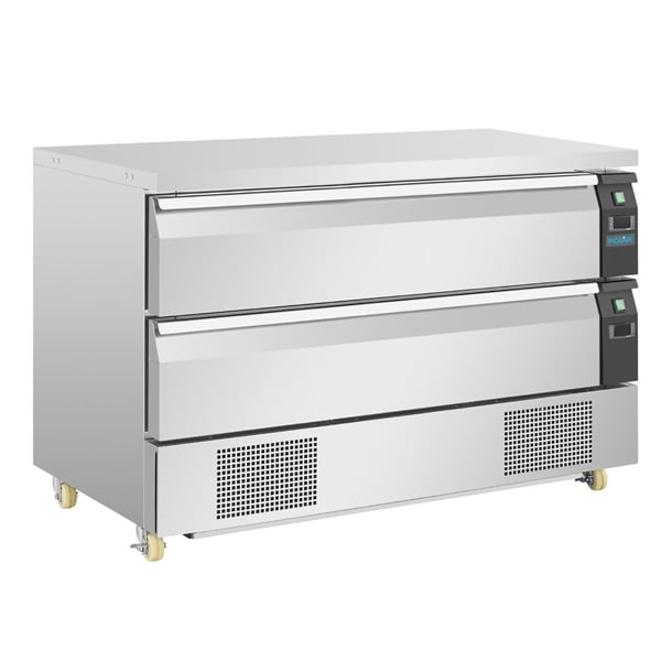 Polar U-Series Double Drawer Dual Temperature Counter Fridge Freezer 6xGN da997