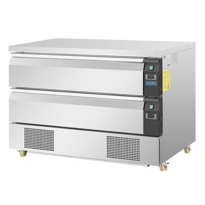 Polar U-Series Double Drawer Dual Temperature Counter Fridge Freezer 6xGN da997