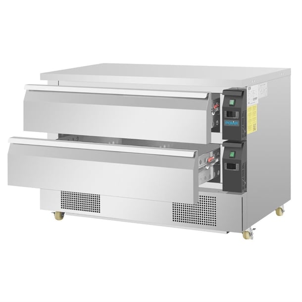 Polar U-Series Double Drawer Dual Temperature Counter Fridge Freezer 6xGN da997