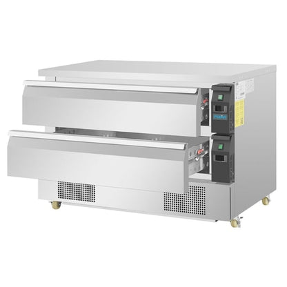 Polar U-Series Double Drawer Dual Temperature Counter Fridge Freezer 6xGN da997