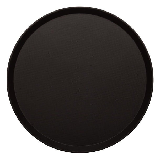 Cambro Treadlite Fibreglass Round Non-Slip Tray Black p_db003