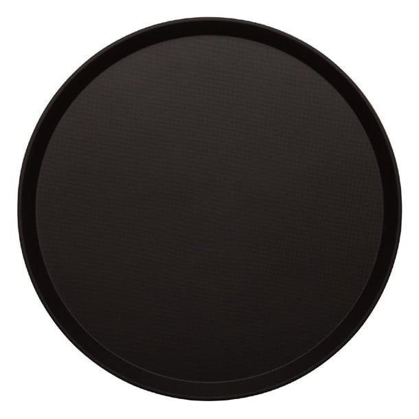Cambro Treadlite Fibreglass Round Non-Slip Tray Black p_db003