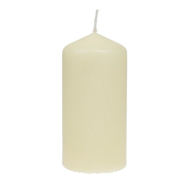 Bolsius Tall Pillar Candles Ivory 120mm (12 Pack) db087