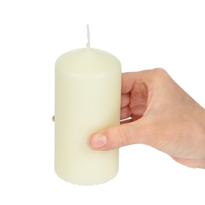 Bolsius Tall Pillar Candles Ivory 120mm (12 Pack) db087