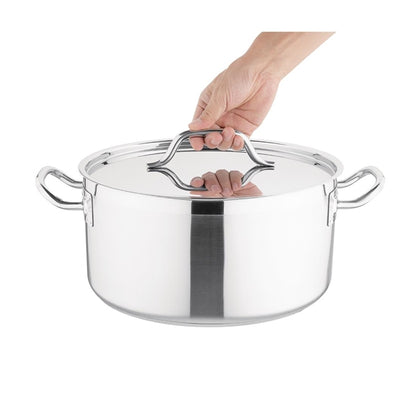 Nisbets Essentials Stainless Steel Stew Pot with Lid  32cm db255