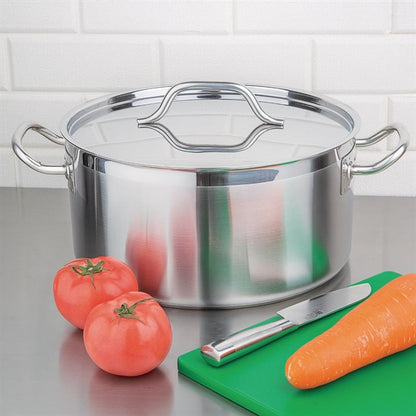 Nisbets Essentials Stainless Steel Stew Pot with Lid  32cm db255