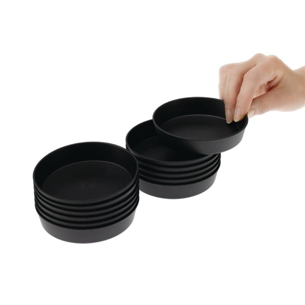 Matfer Bourgeat Exoglass Quiche Moulds 100mm (12 Pack) db509