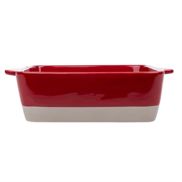 Olympia Red And Taupe Ceramic Roasting Dish 4.2Ltr db527