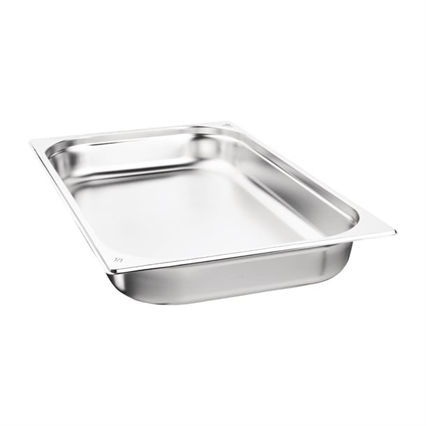 Nisbets Essentials Stainless Steel 1/1 Gastronorm 65mm ( 3 Pack) db881