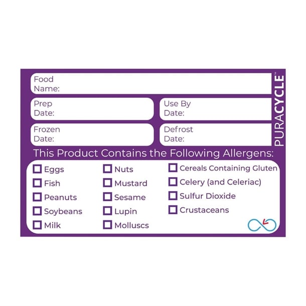 Puracycle Reusable Purple Allergen Labels (20 Pack) dc458