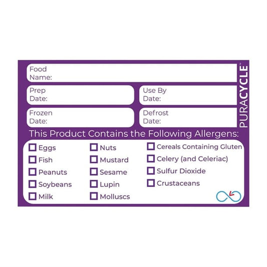 Puracycle Reusable Purple Allergen Labels (20 Pack) dc458