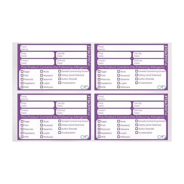 Puracycle Reusable Purple Allergen Labels (20 Pack) dc458