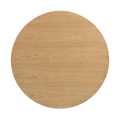 Bolero Pre-Drilled Round Table Top Natural Ash Veneer 600mm dc469