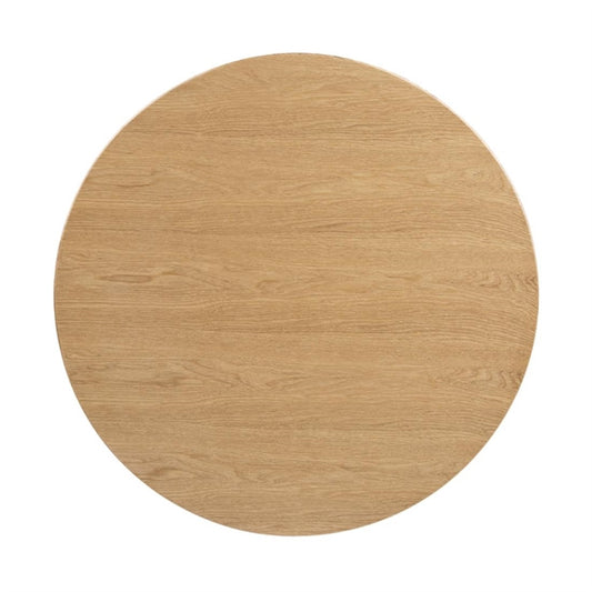 Bolero Pre-Drilled Round Table Top Natural Ash Veneer 600mm dc469