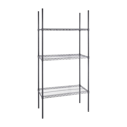 Nisbets Essentials 3 Tier Coated Shelving Unit 1820 x 915 x 457mm dc819