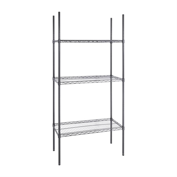 Nisbets Essentials 3 Tier Coated Shelving Unit 1820 x 915 x 457mm dc819