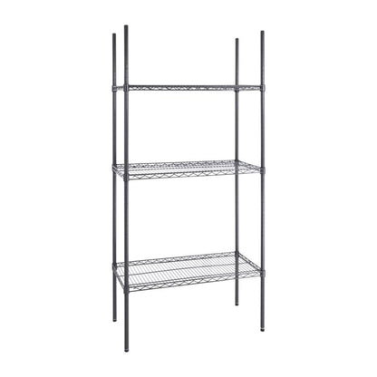 Nisbets Essentials 3 Tier Coated Shelving Unit 1820 x 915 x 457mm dc819