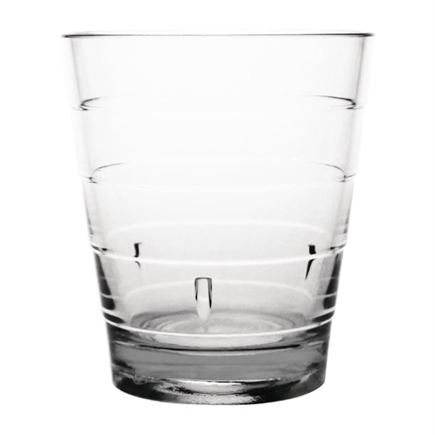 Olympia Kristallon Polycarbonate Ringed Tumbler Clear 285ml (6 Pack) dc920