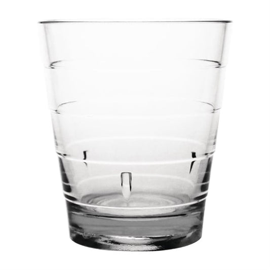 Olympia Kristallon Polycarbonate Ringed Tumbler Clear 285ml (6 Pack) dc920