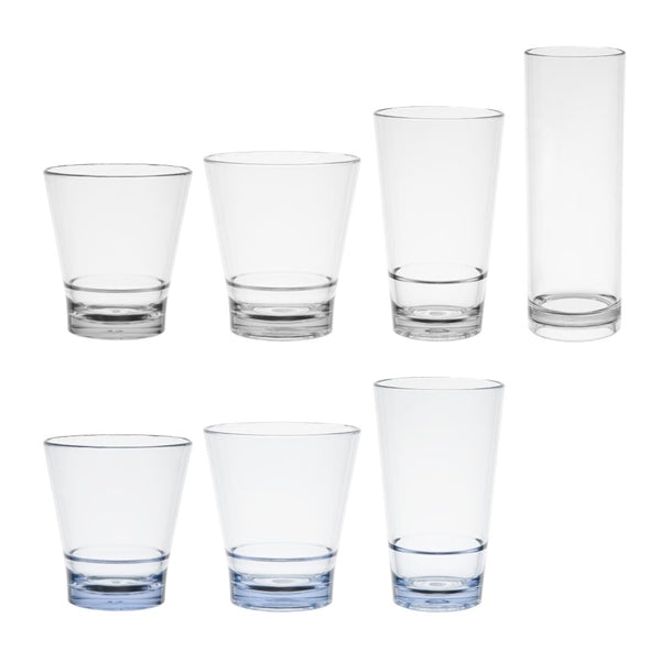 Olympia Kristallon Polycarbonate Hi Ball Glasses Clear 360ml (6 Pack) dc924
