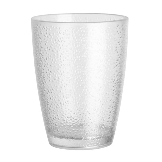 Olympia Kristallon Polycarbonate Tumbler Pebbled Clear 275ml (6 Pack) dc928