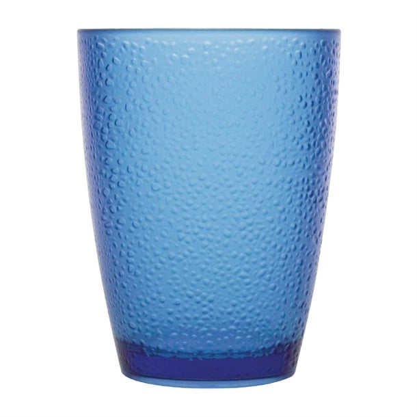 Olympia Kristallon Polycarbonate Tumblers Pebbled Blue 275ml (6 Pack) dc929